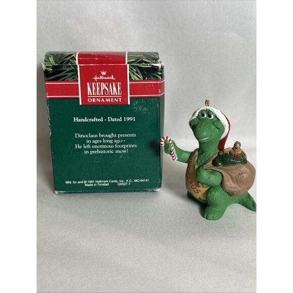 Hallmark 1991 DINOCLAUS Keepsake Ornament with box - Picture 3 of 5